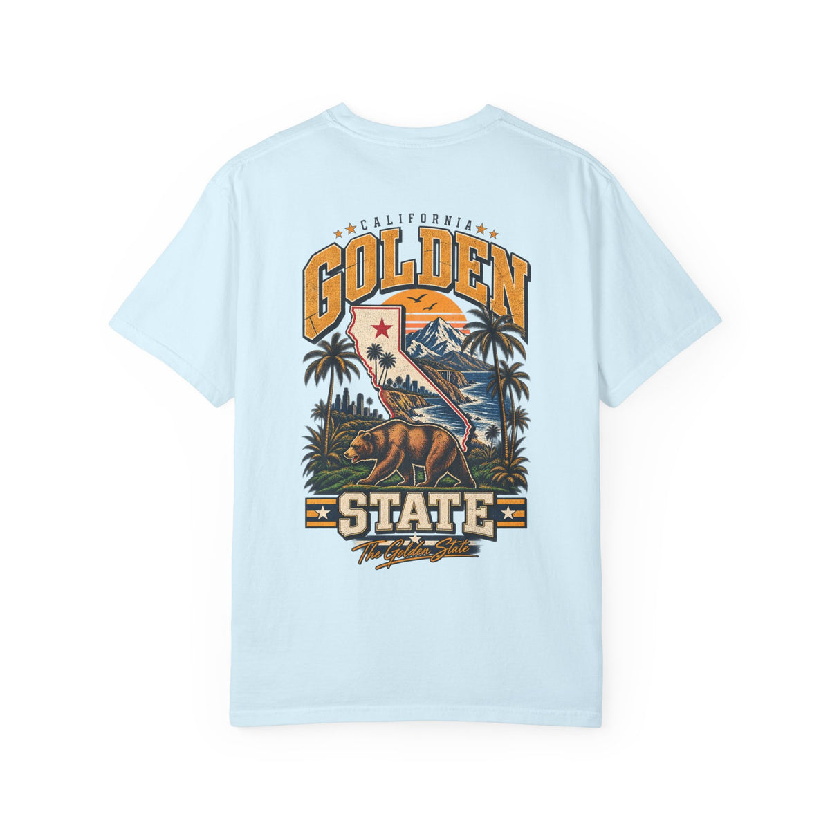 California Golden State Streetwear Unisex Comfort Color 1717 Streetwear Graphic Tee