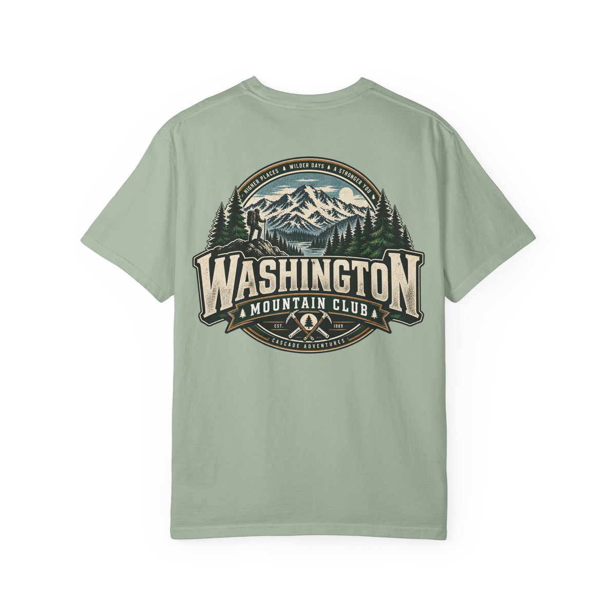 Washington Mountain Club Unisex Comfort Color 1717 Streetwear Graphic Tee