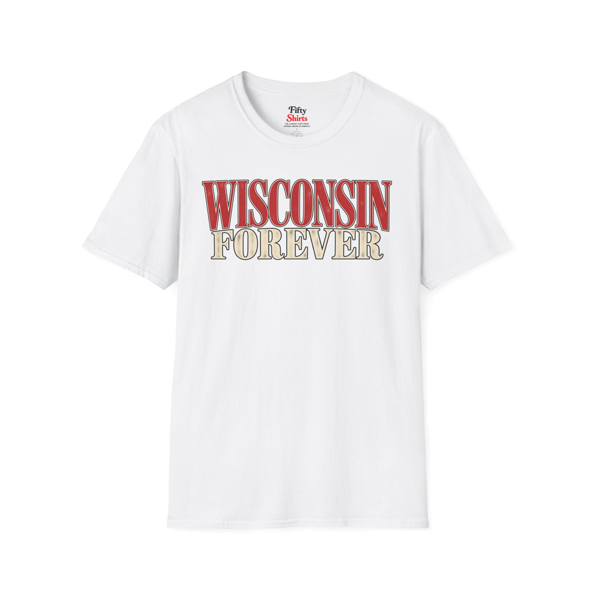 Wisconsin Forever Unisex Softstyle T Shirt State Name Graphic Tee