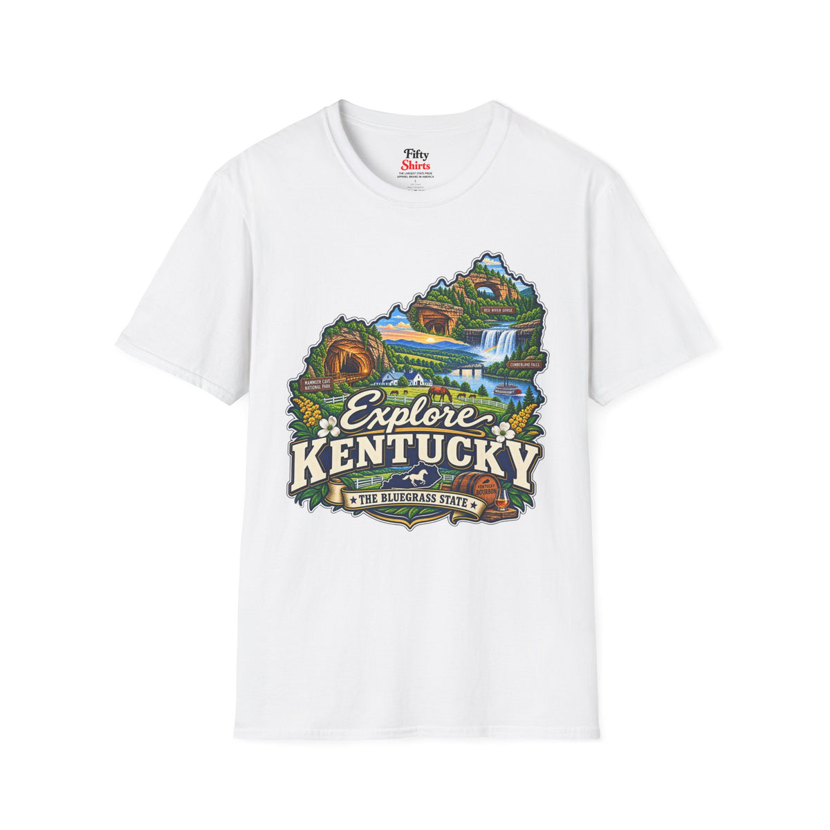 Explore Kentucky Unisex Softstyle T Shirt State Pride Graphic Tee Collections FS03