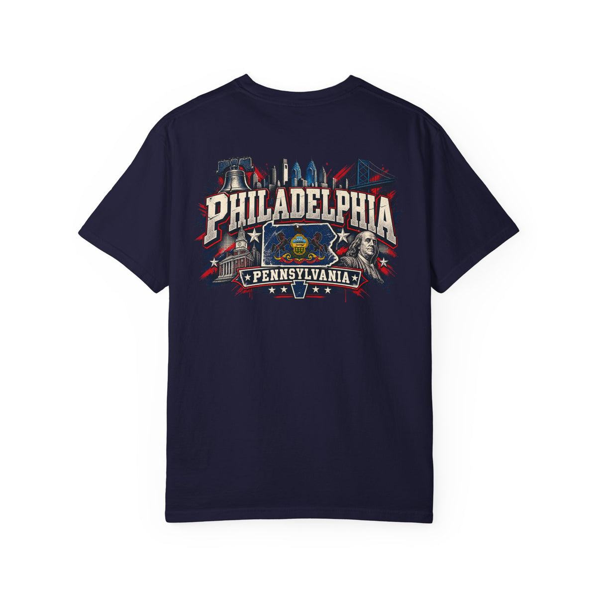 Philadelphia Pennsylvania Unisex Comfort Color 1717 Streetwear Graphic Tee