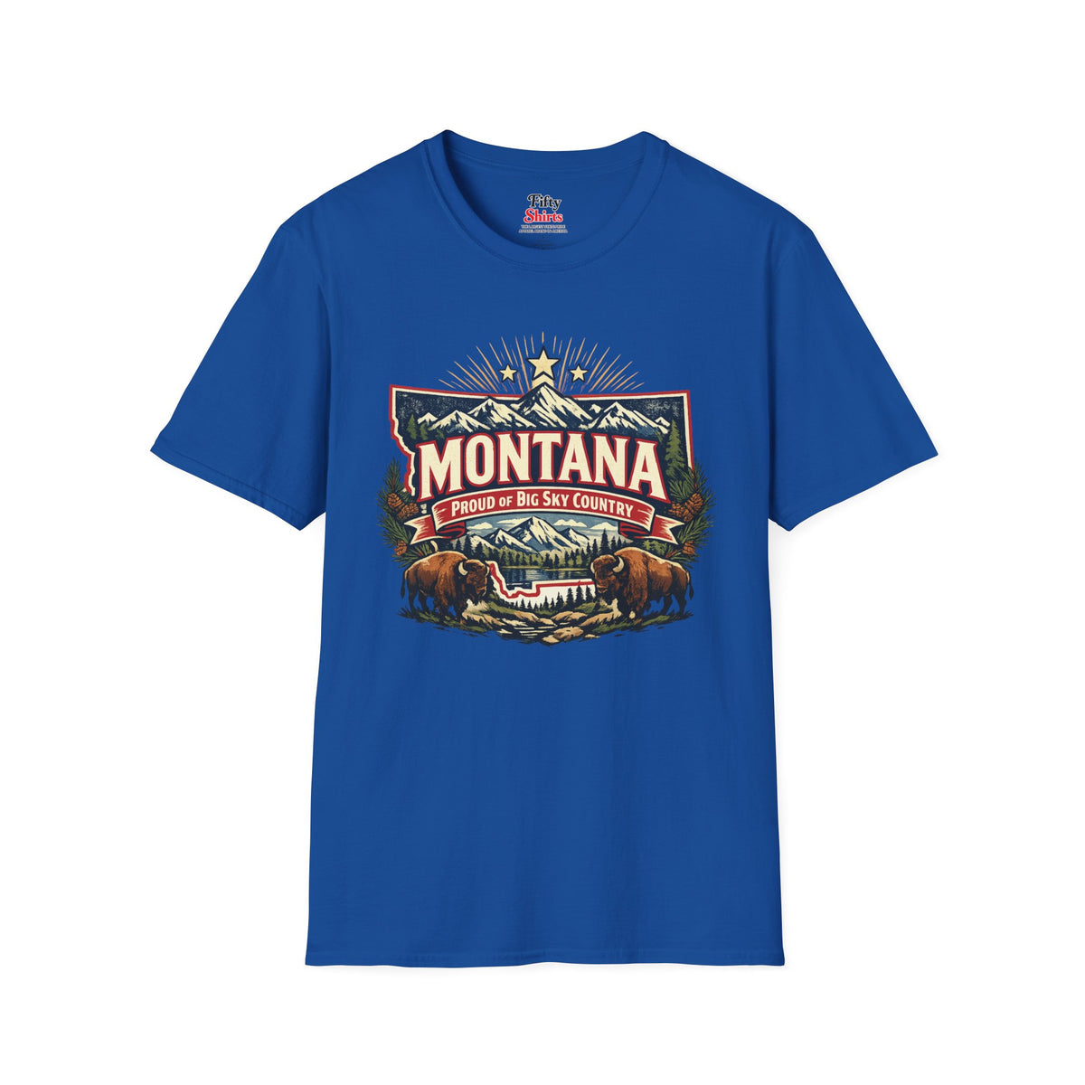 Montana State Pride Unisex Softstyle T Shirt State Pride Graphic Tee Collections FS03