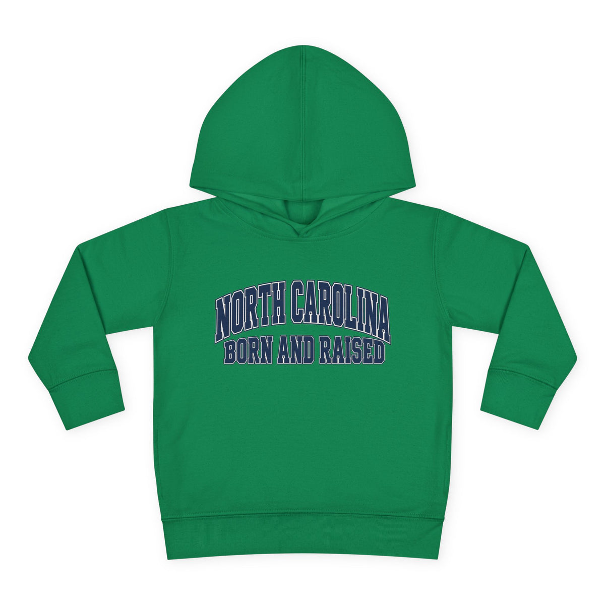North Carolina Born and Raised Old-School Sportswear Unisex Toddler Pullover Fleece Hoodie