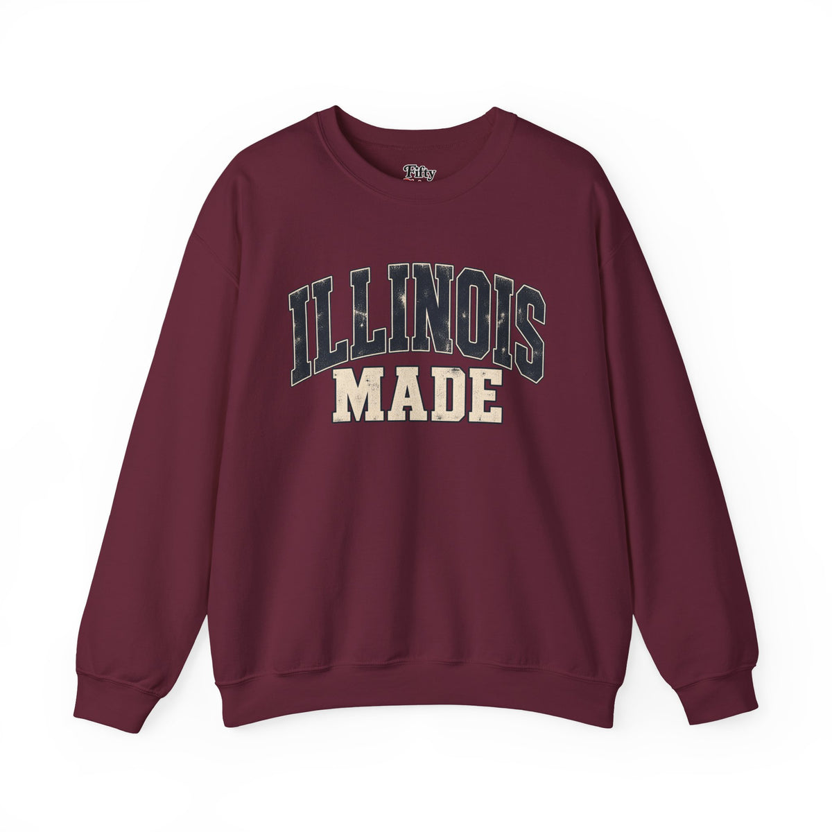 Illinois Made Unisex Crewneck Sweatshirt State Name Graphic