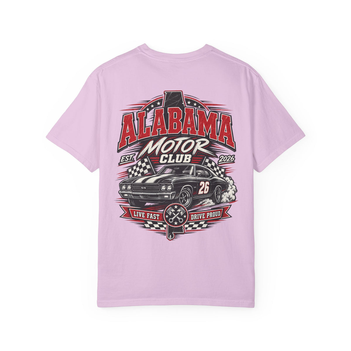 Alabama Motor Club Unisex Comfort Color 1717 Streetwear Graphic Tee
