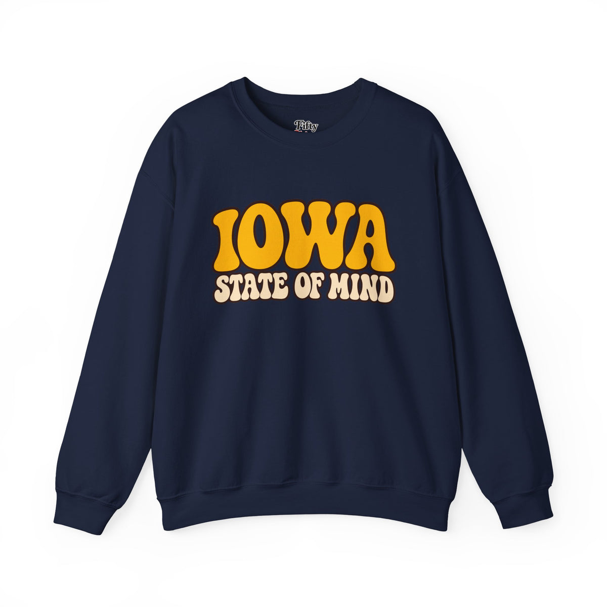Iowa State of Mind Unisex Crewneck Sweatshirt State Name Graphic