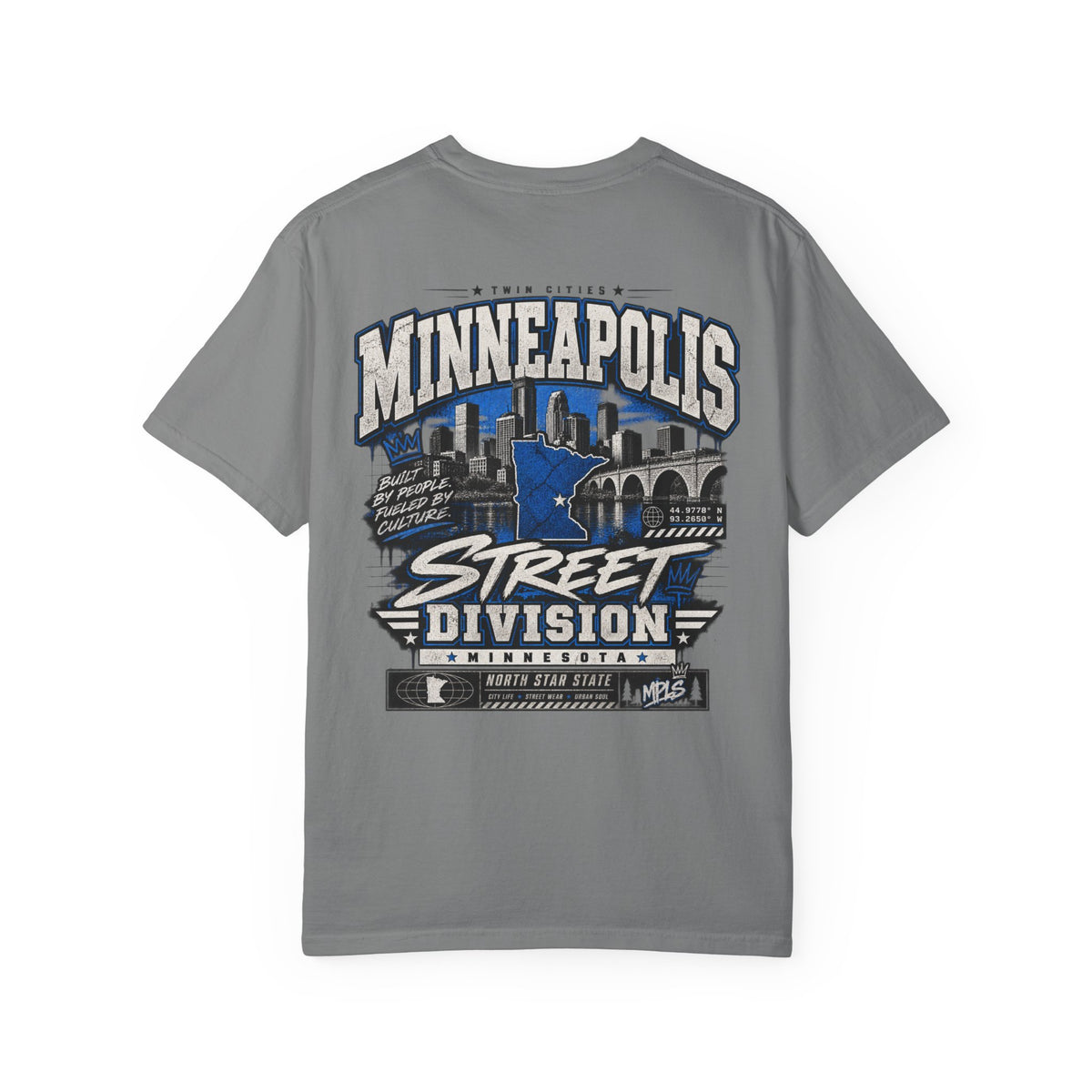 Minnesota Minneapolis Street Division Unisex Comfort Color 1717 Streetwear Graphic Tee