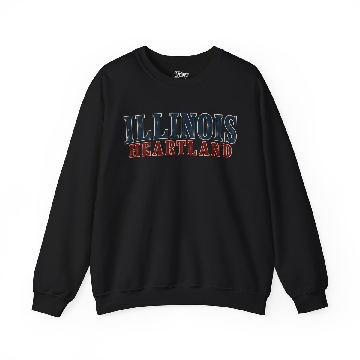 Illinois Heartland Unisex Crewneck Sweatshirt State Name Graphic