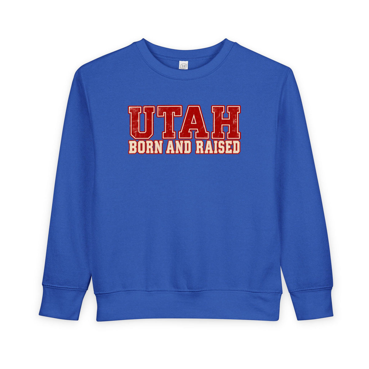 Utah Born and Raised Vintage Athletic Unisex Toddler Sweatshirt