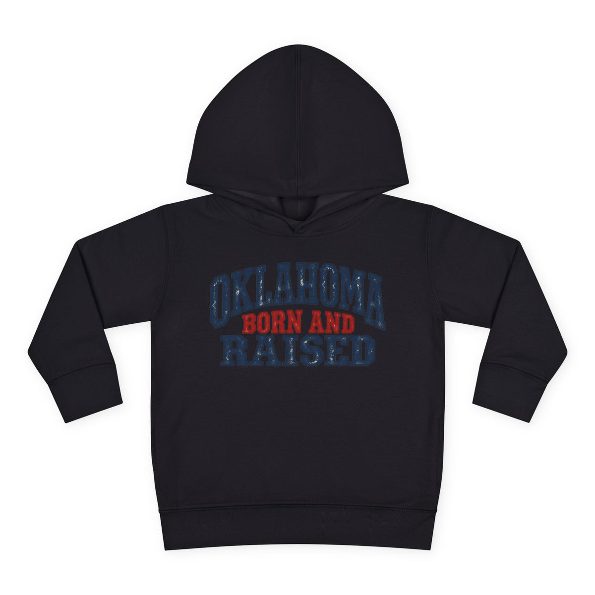 Oklahoma Born and Raised Rustic Americana Unisex Toddler Pullover Fleece Hoodie