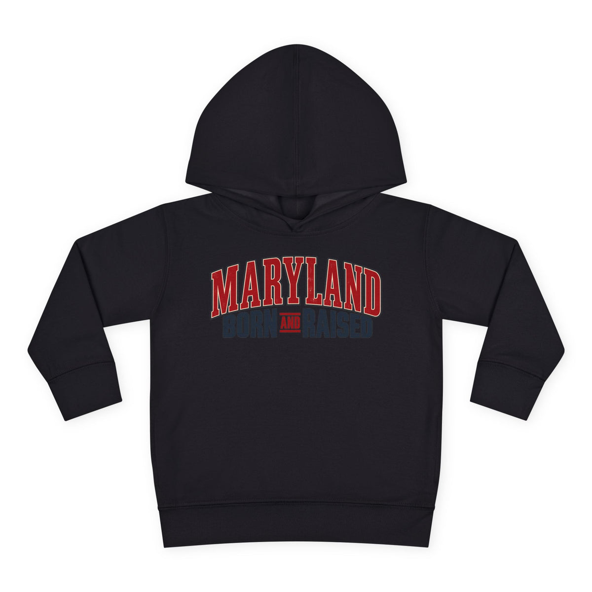 Maryland Born and Raised Timeless Heritage Unisex Toddler Pullover Fleece Hoodie