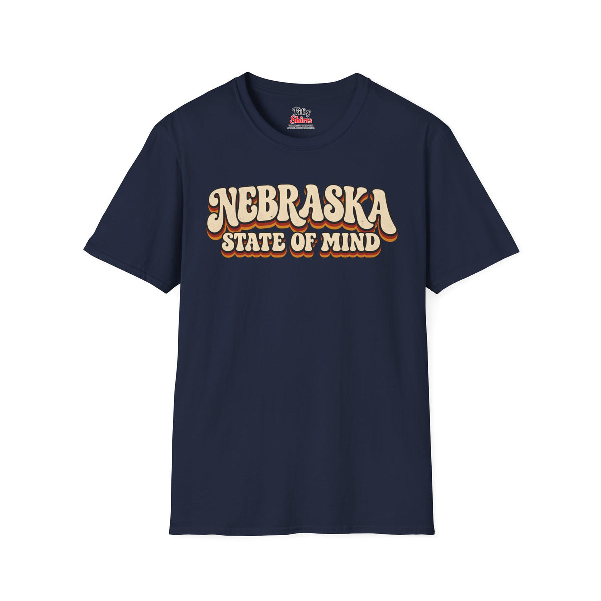Nebraska State of Mind Unisex Softstyle T Shirt State Name Graphic Tee