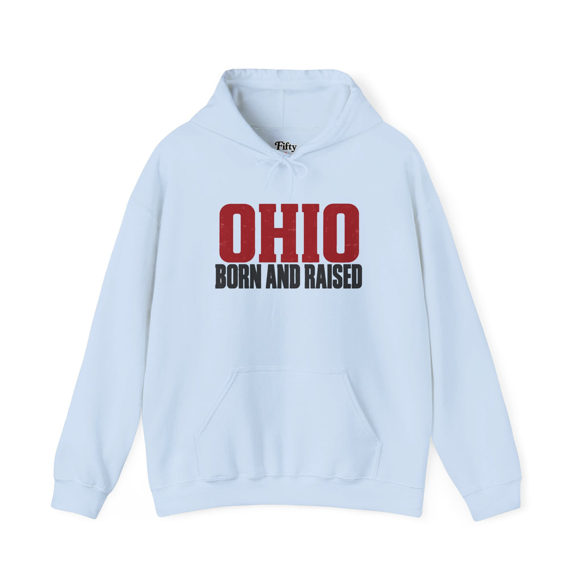 Ohio Born and Raised Minimal Heritage Unisex Hoodie Graphic