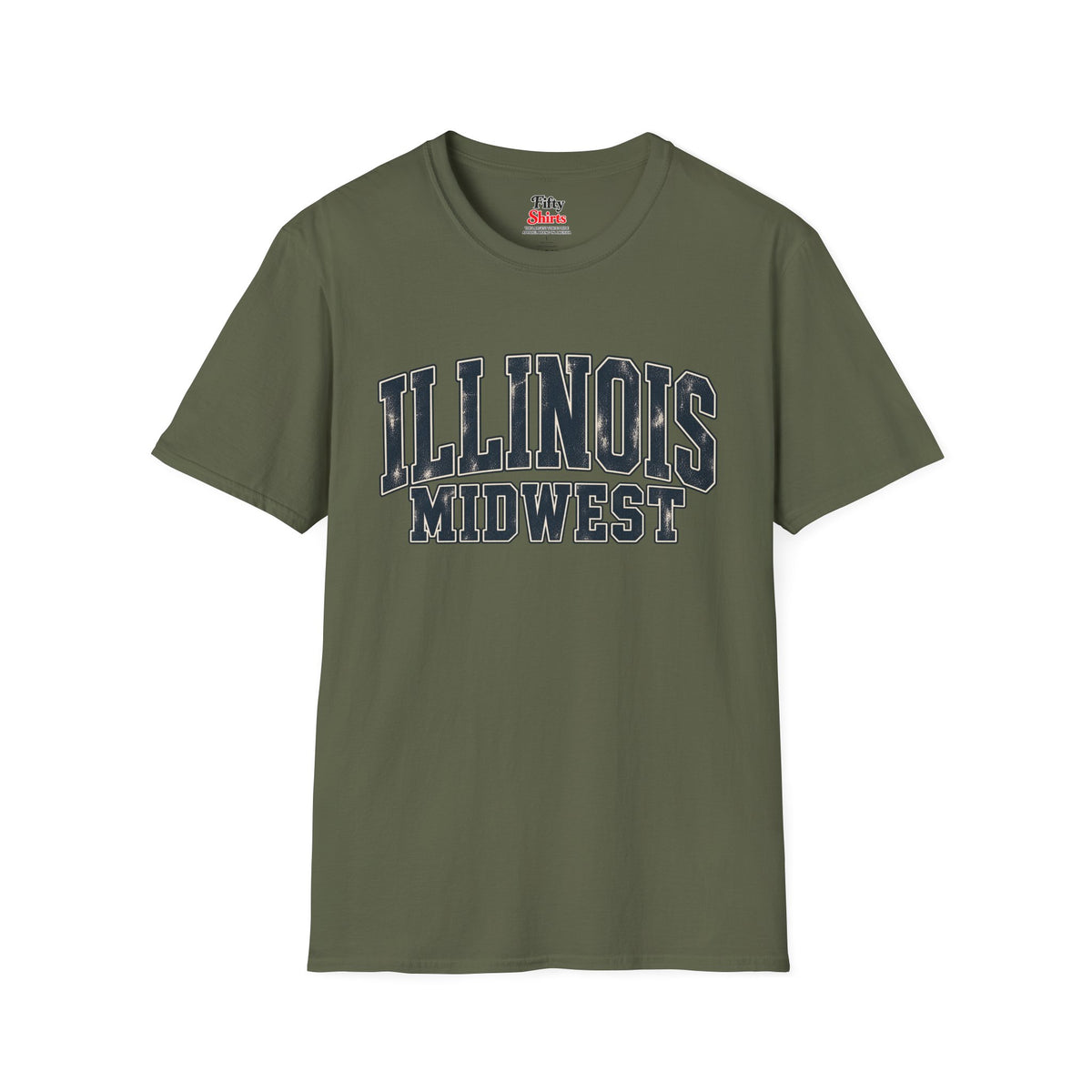 Illinois Midwest Unisex Softstyle T Shirt State Name Graphic Tee
