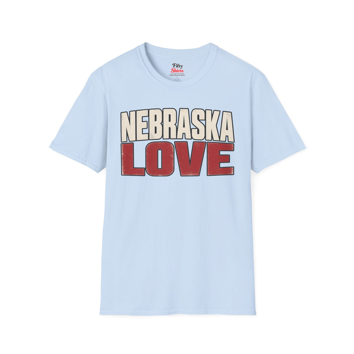 Nebraska Love Unisex Softstyle T Shirt State Name Graphic Tee