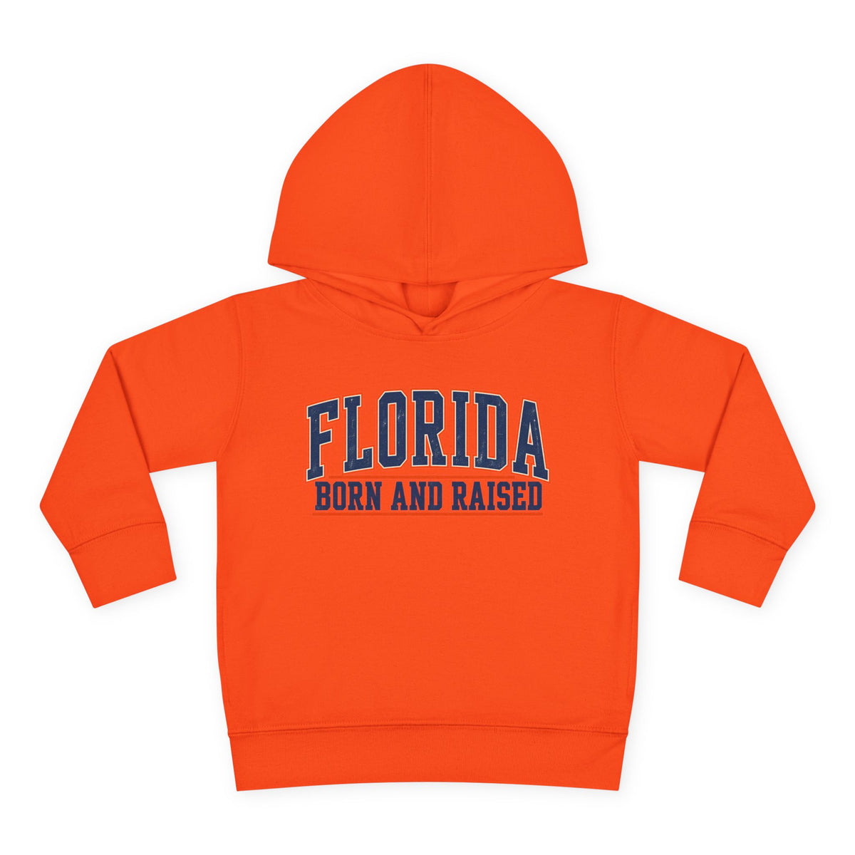 Florida Born and Raised Old-School Athletic Unisex Toddler Pullover Fleece Hoodie