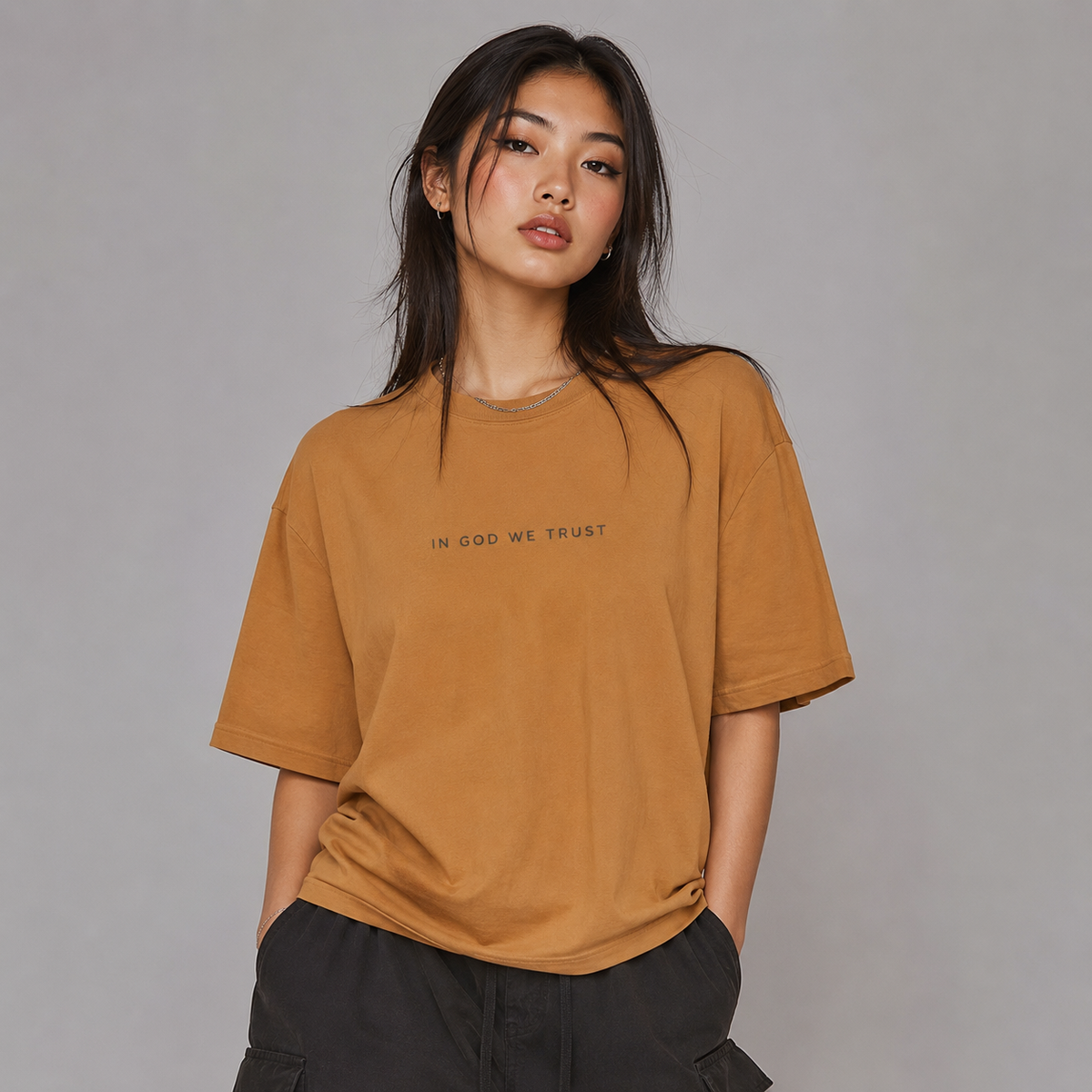 Illinois All State In God We Trust Unisex Casual Oversized Boxy Tee