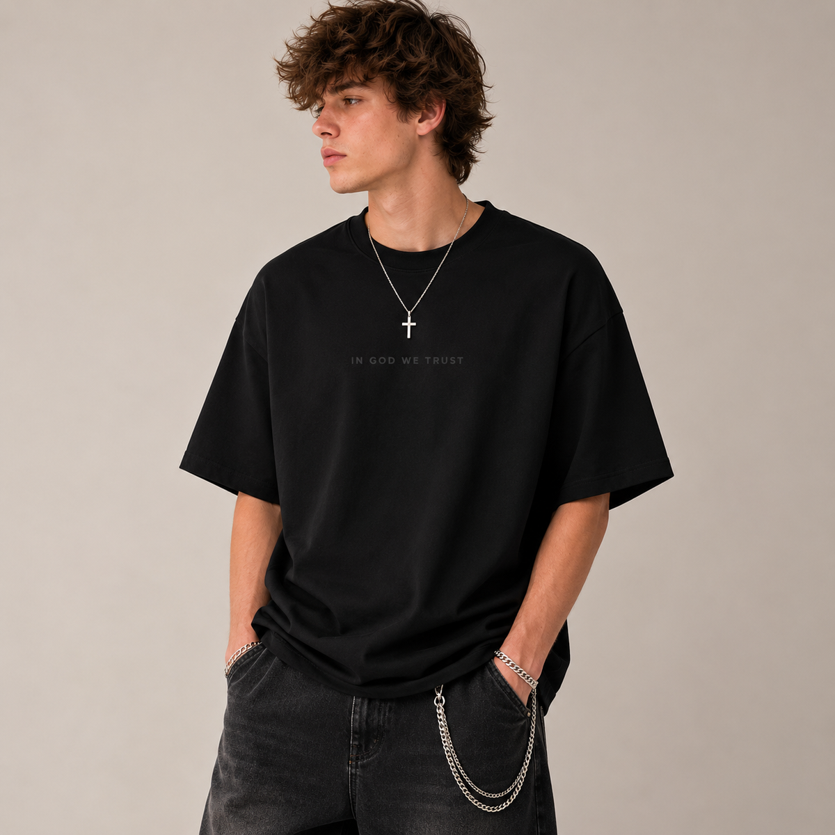 South Dakota All State In God We Trust Unisex Casual Oversized Boxy Tee