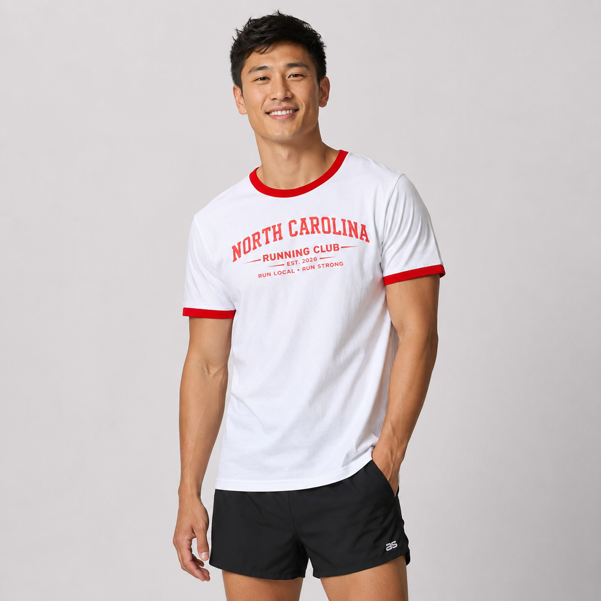 North Carolina Running Club 2026 All State Men's Staple Ringer Tee