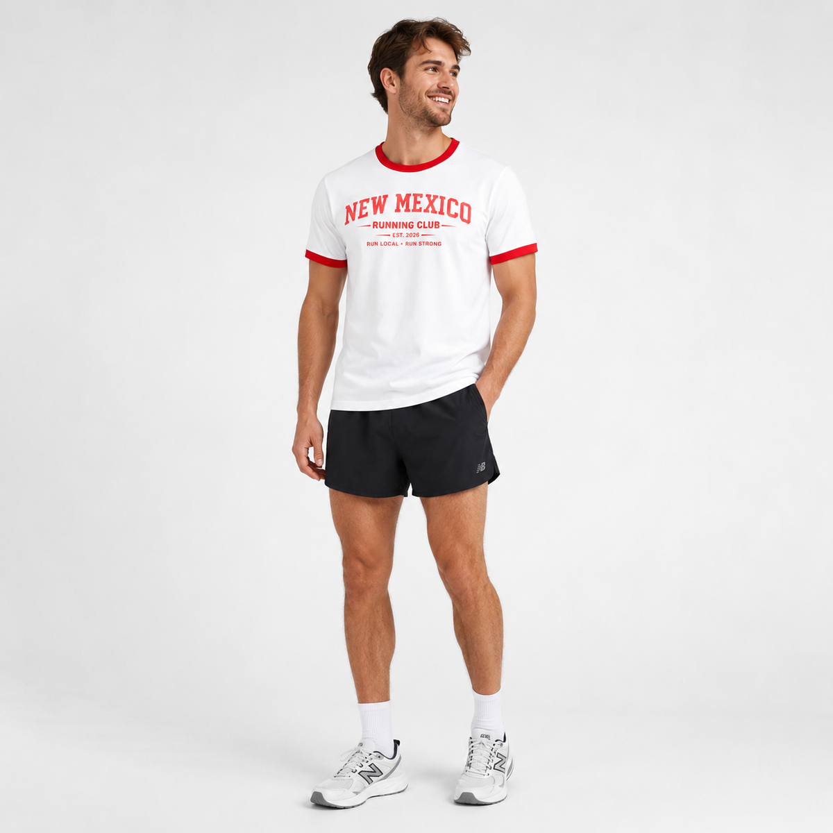 New Mexico Running Club 2026 All State Men's Staple Ringer Tee