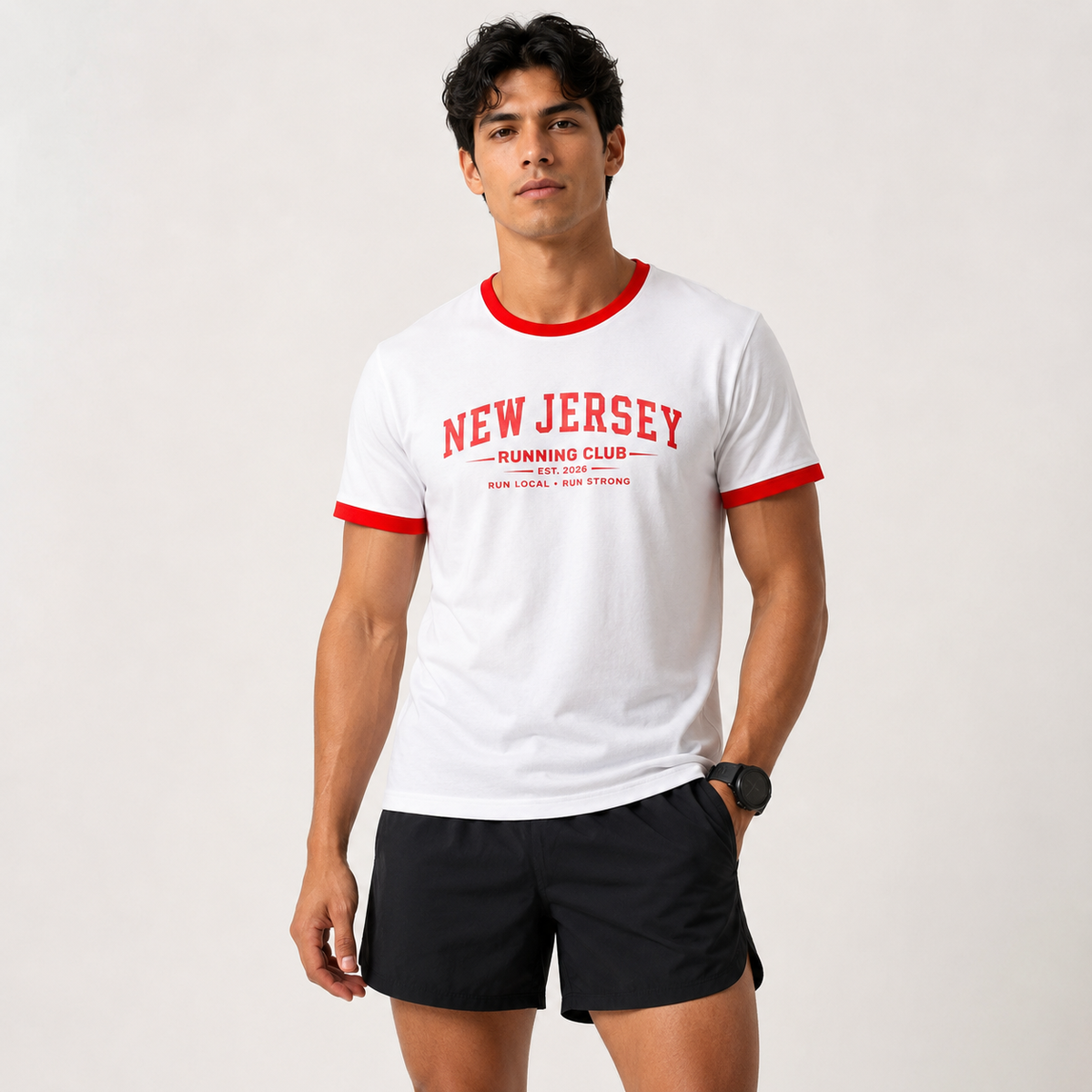 New Jersey Running Club 2026 All State Men's Staple Ringer Tee