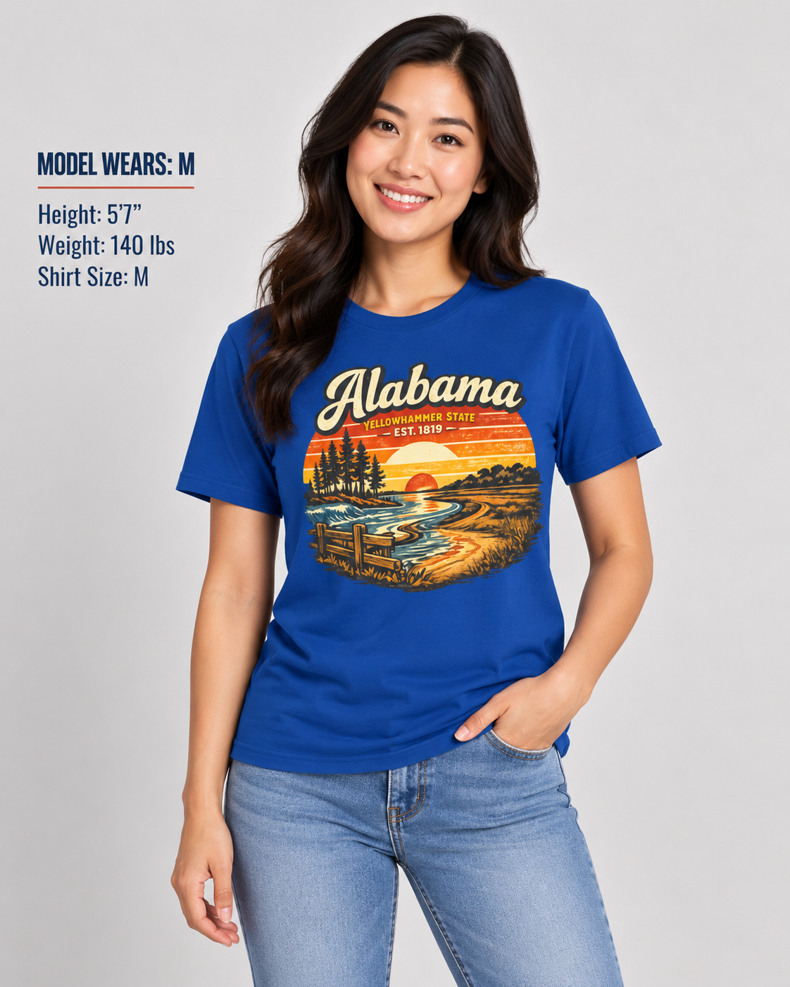 Alabama Southern Sunset Unisex Softstyle T Shirt State Pride Graphic Tee Collections FS03