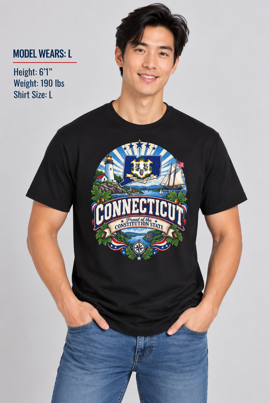 Connecticut State Pride Unisex Softstyle T Shirt State Pride Graphic Tee Collections FS03