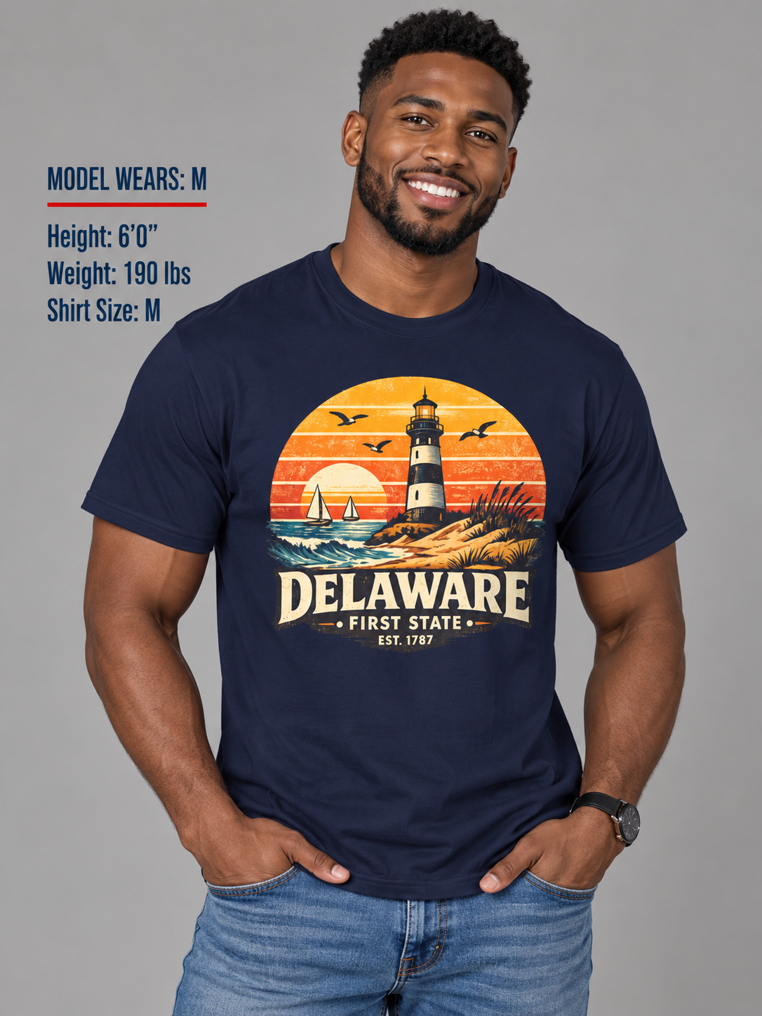 Delaware Coastal Sunset Unisex Softstyle T Shirt State Pride Graphic Tee Collections FS03