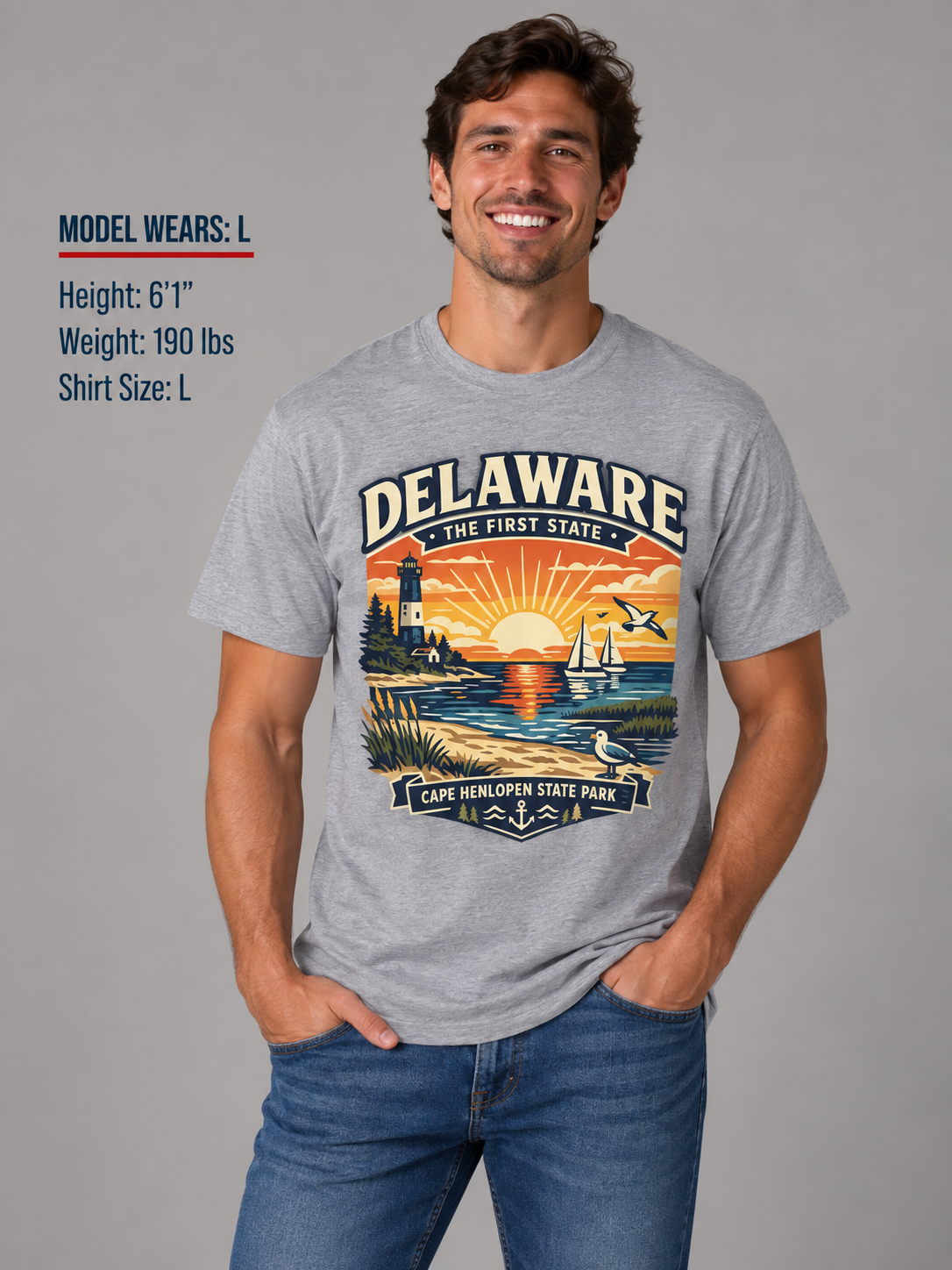 Delaware First State Adventure Unisex Softstyle T Shirt State Pride Graphic Tee Collections FS03