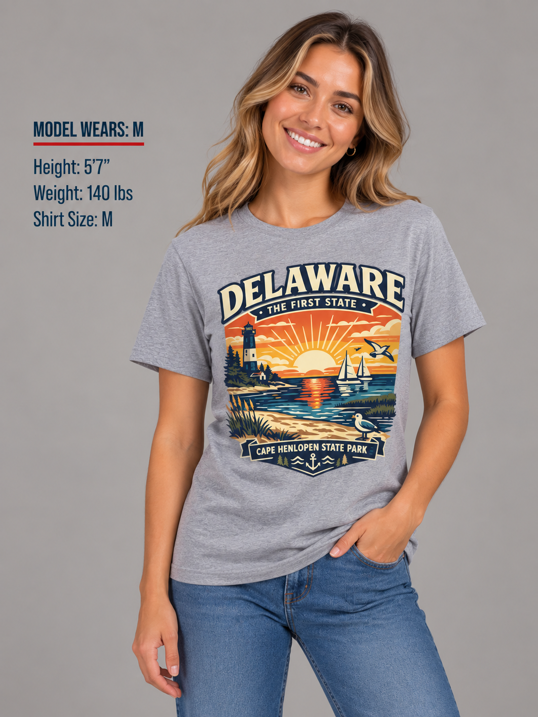 Delaware First State Adventure Unisex Softstyle T Shirt State Pride Graphic Tee Collections FS03