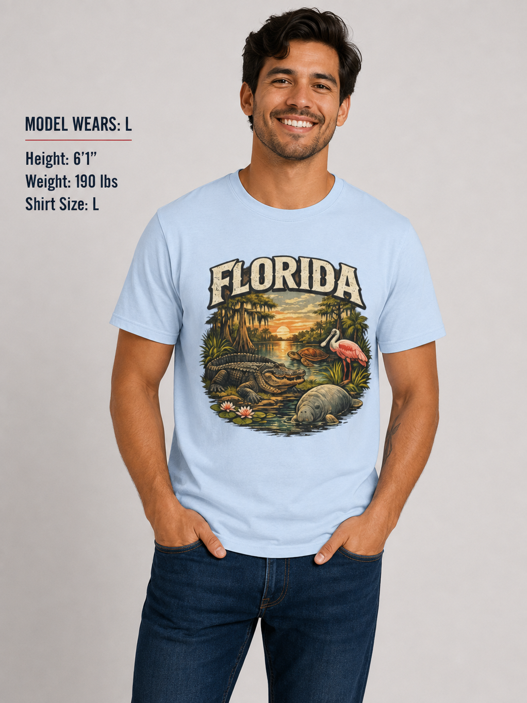 Florida Wildlife Unisex Softstyle T Shirt State Pride Graphic Tee Collections FS03