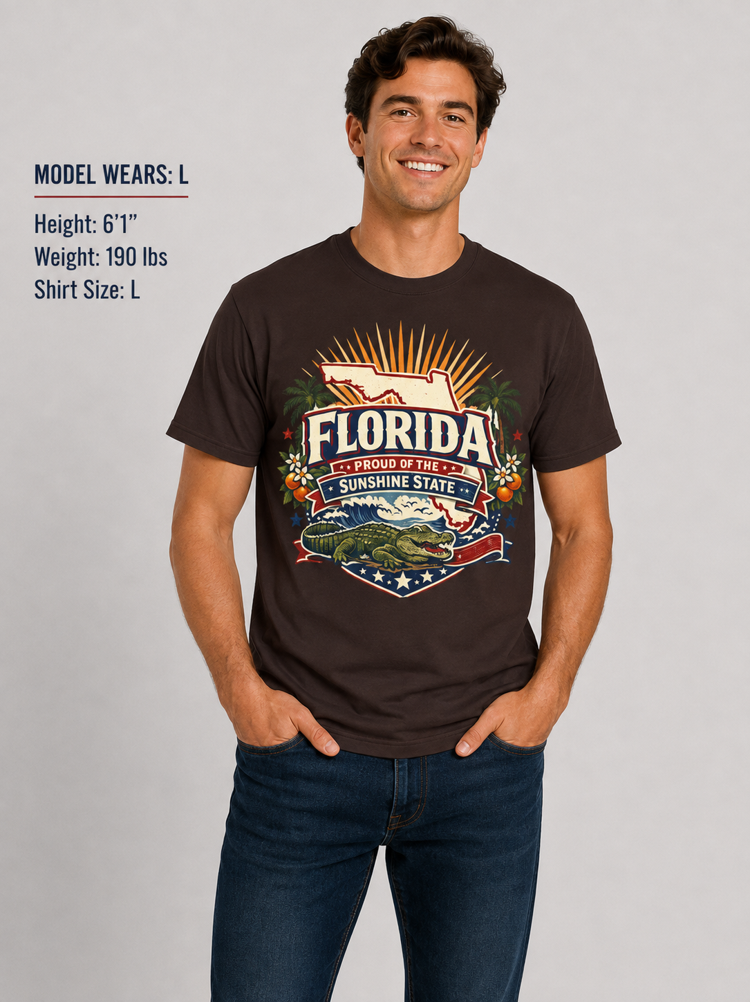 Florida State Pride Unisex Softstyle T Shirt State Pride Graphic Tee Collections FS03