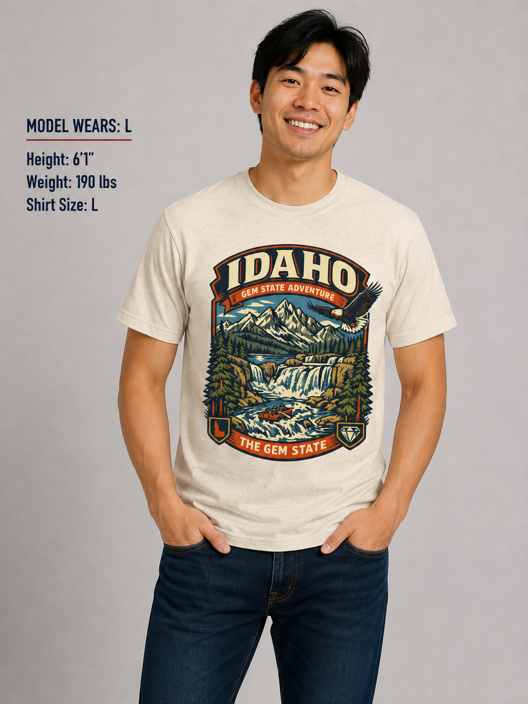 Idaho Gem State Adventure Unisex Softstyle T Shirt State Pride Graphic Tee Collections FS03