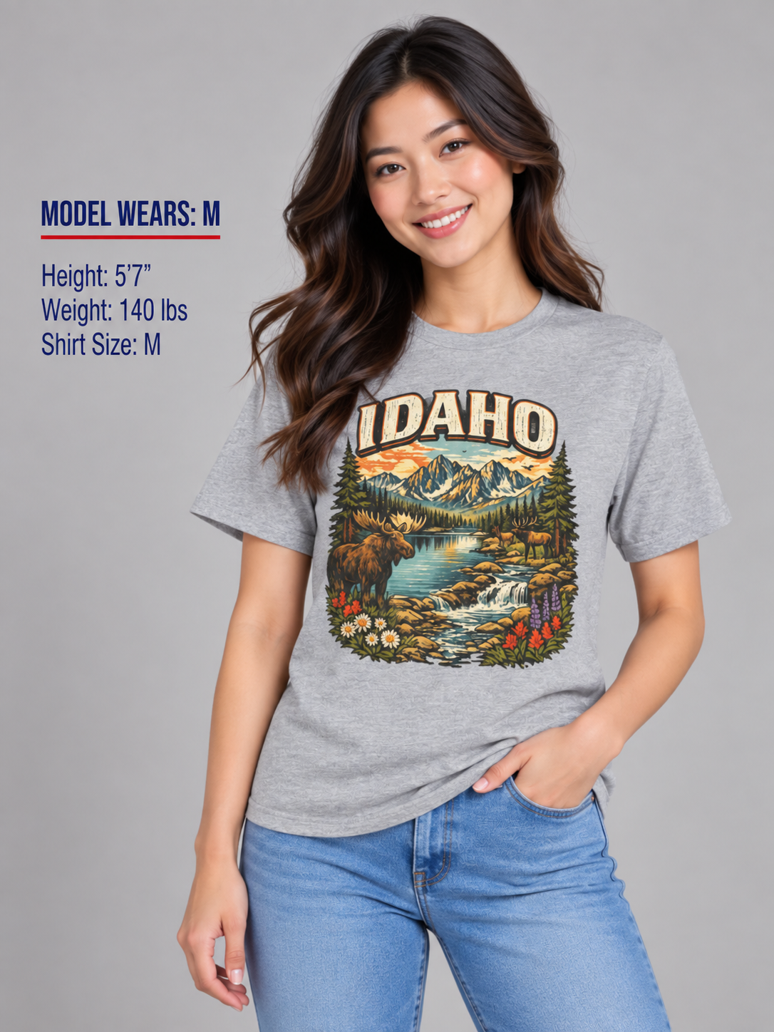 Idaho Wildlife Unisex Softstyle T Shirt State Pride Graphic Tee Collections FS03