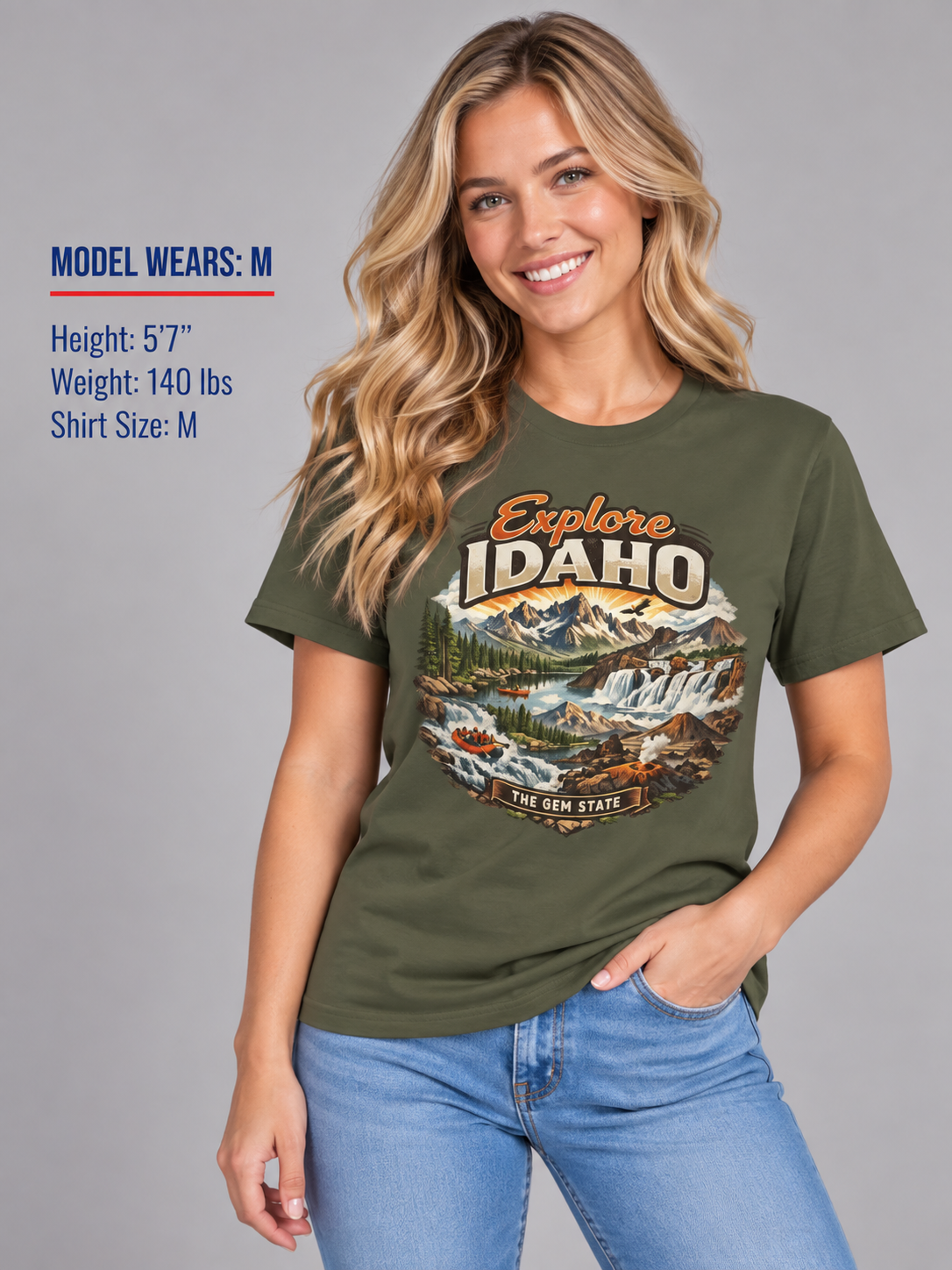 Explore Idaho Unisex Softstyle T Shirt State Pride Graphic Tee Collections FS03