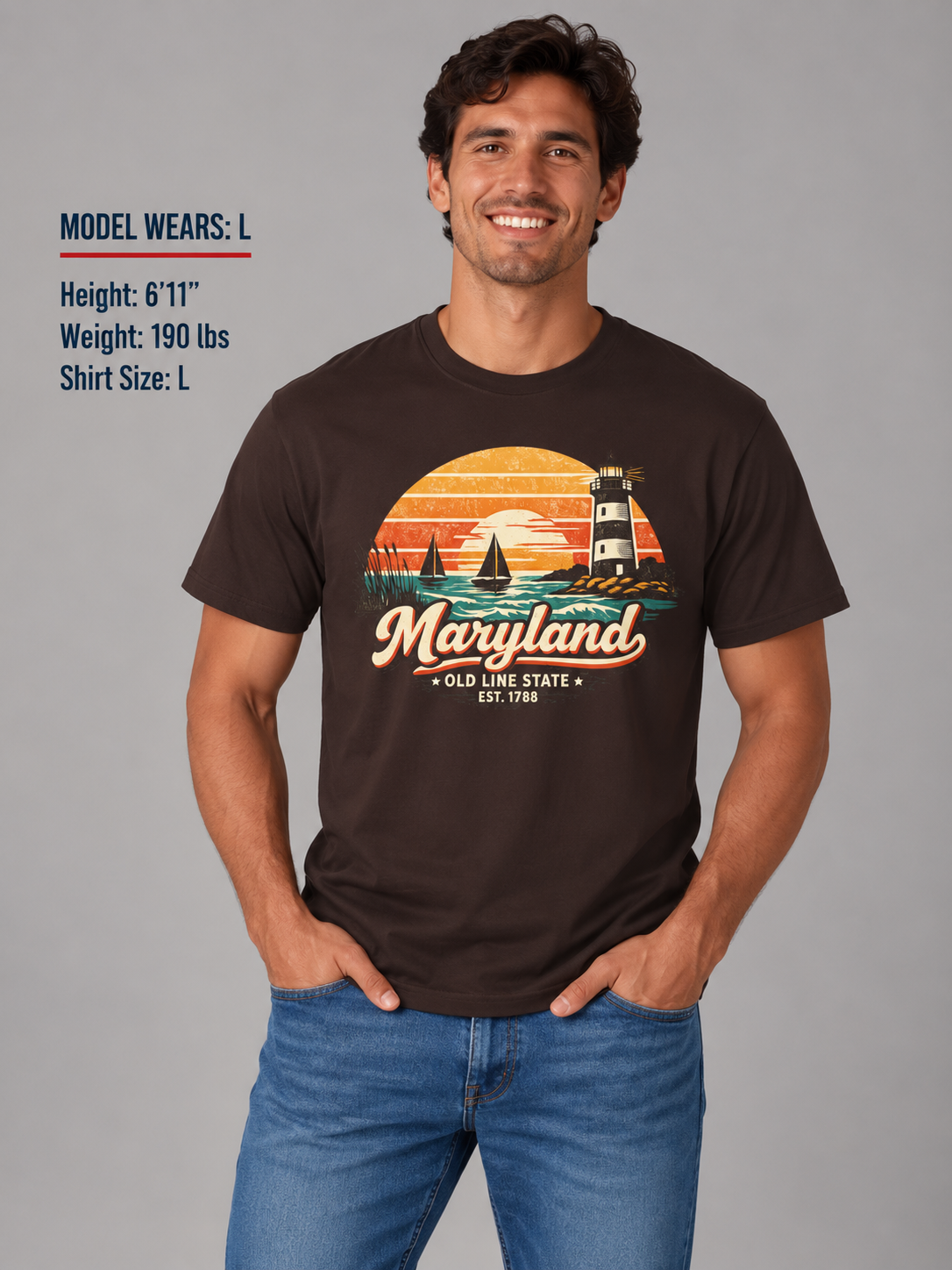 Maryland Coastal Sunset Unisex Softstyle T Shirt State Pride Graphic Tee Collections FS03