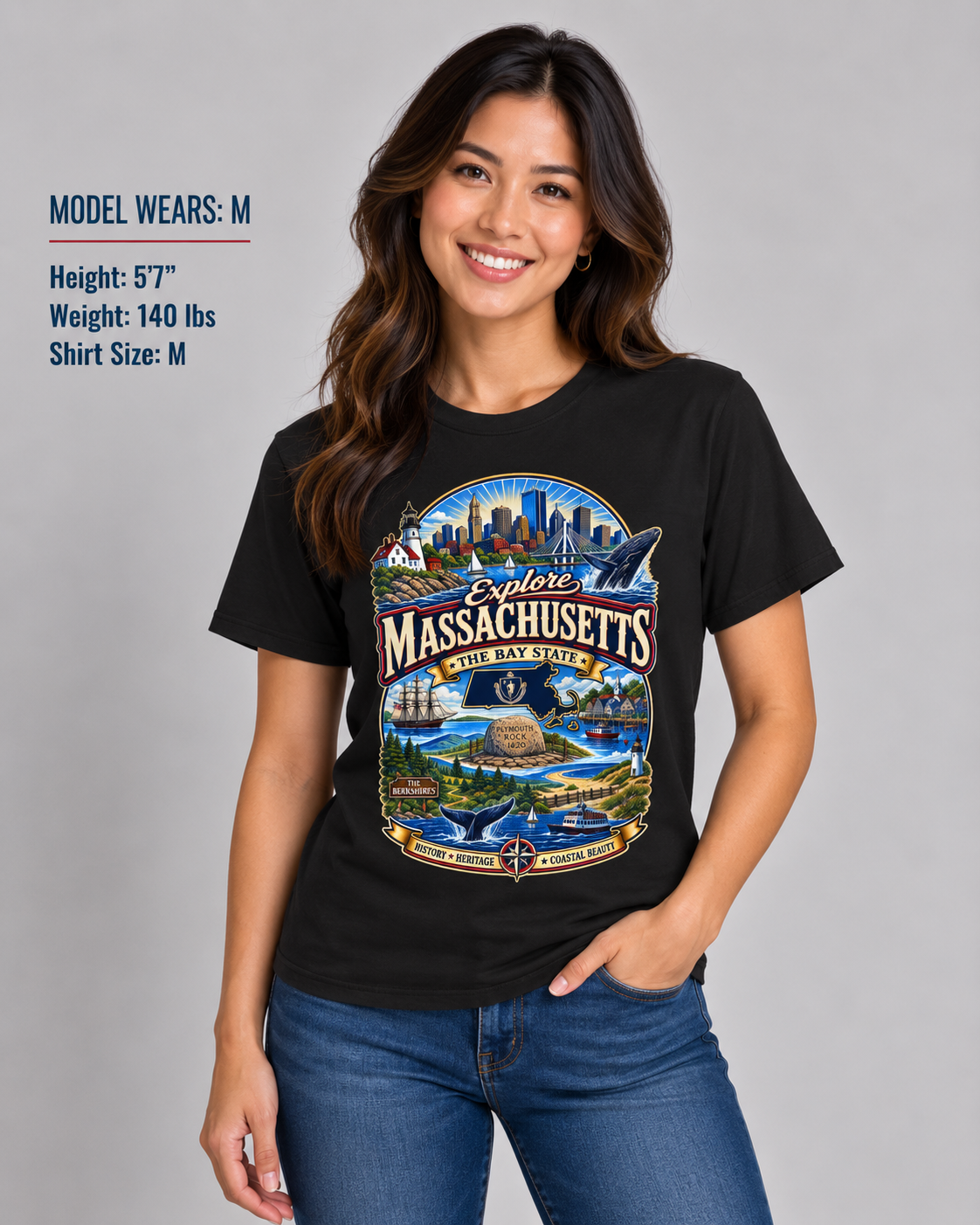 Massachusetts Road Trip Unisex Softstyle T Shirt State Pride Graphic Tee Collections FS03
