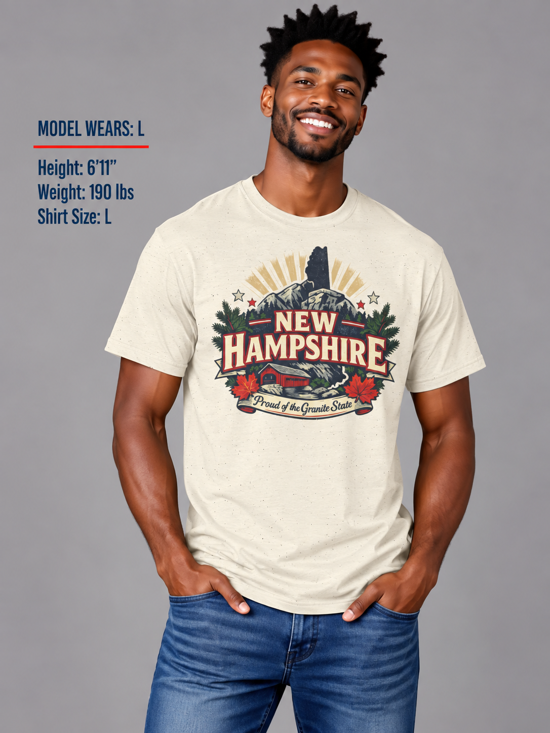 New Hampshire State Pride Unisex Softstyle T Shirt State Pride Graphic Tee Collections FS03