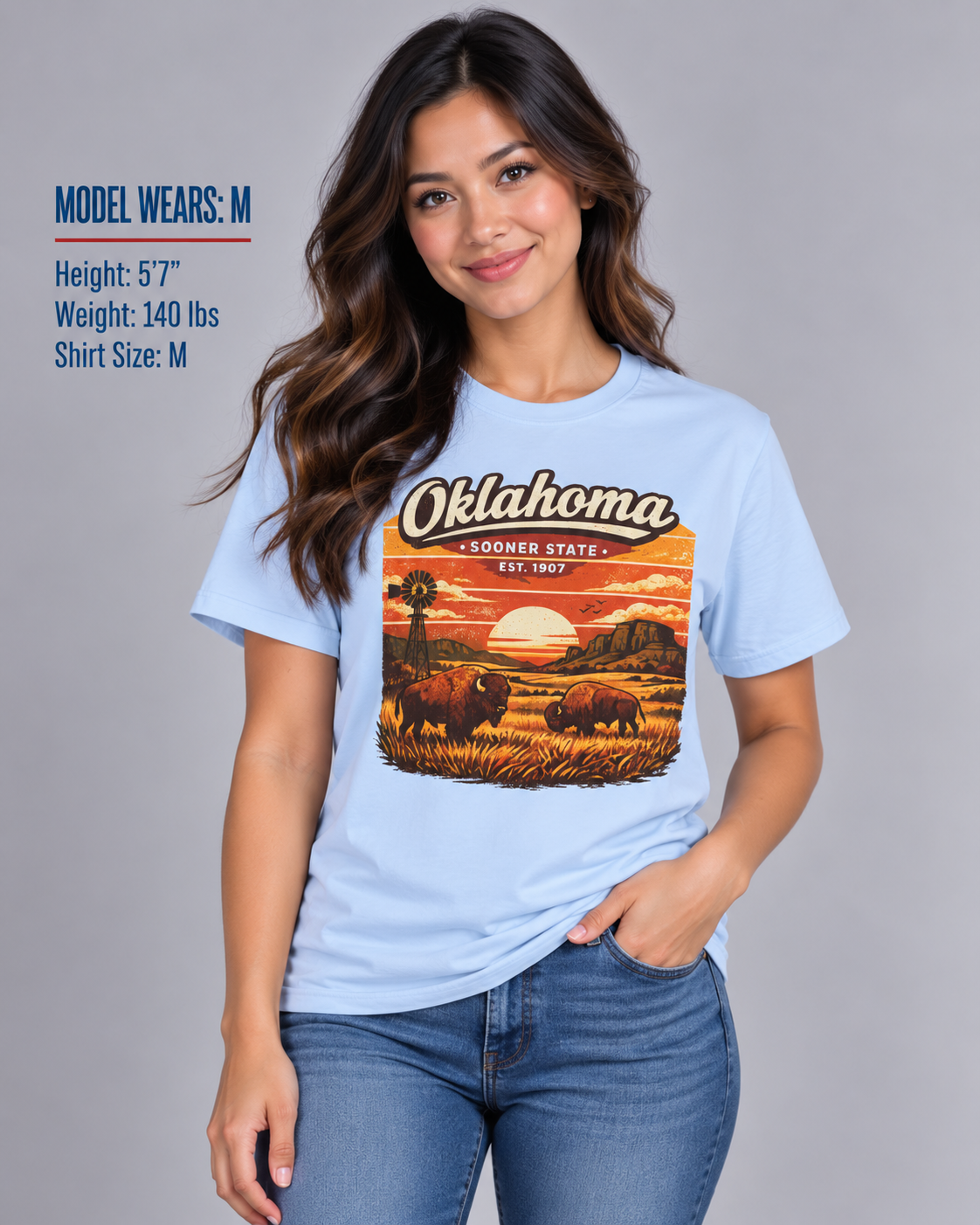 Oklahoma Prairie Sunset Unisex Softstyle T Shirt State Pride Graphic Tee Collections FS03
