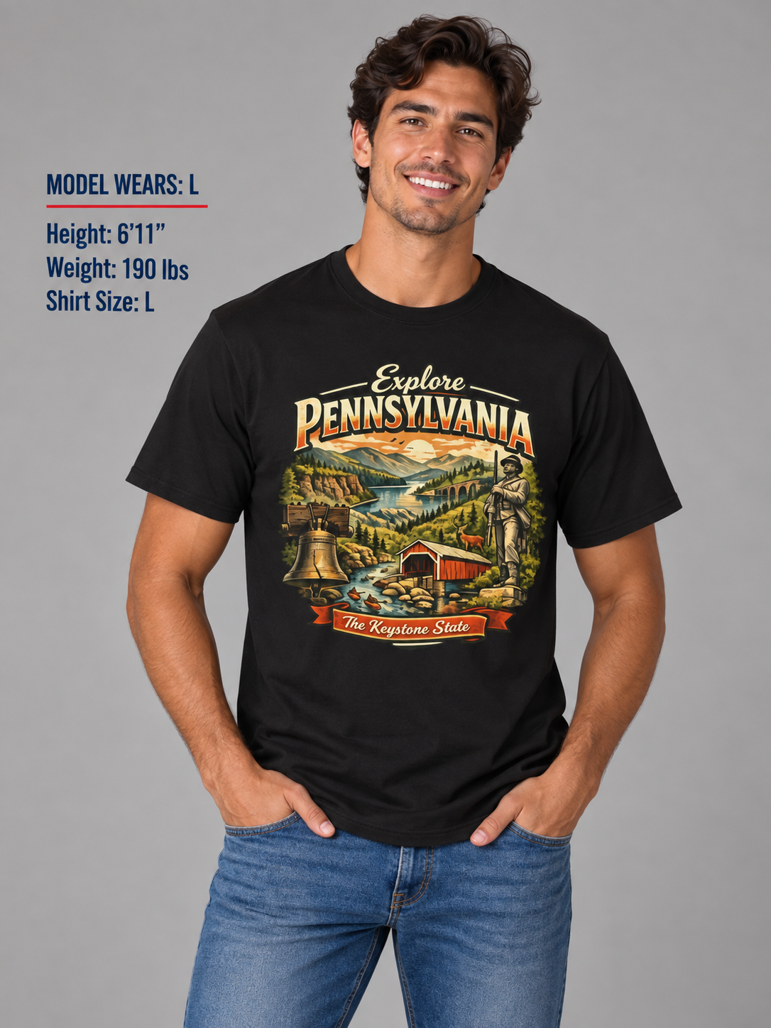 Explore Pennsylvania Unisex Softstyle T Shirt State Pride Graphic Tee Collections FS03