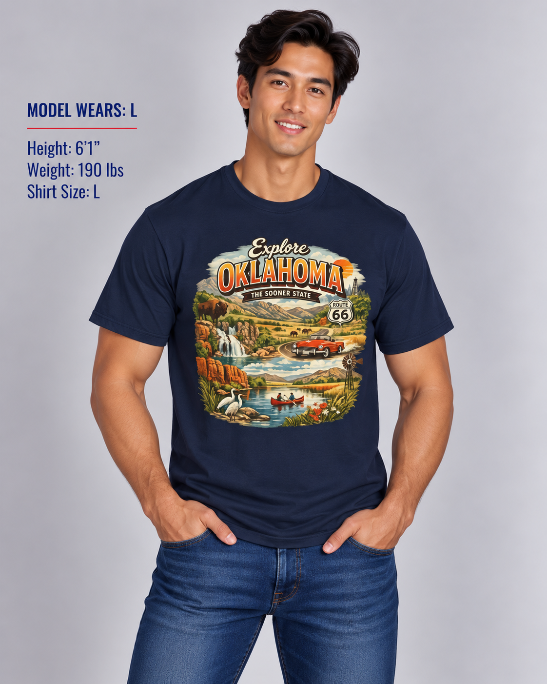 Explore Oklahoma Unisex Softstyle T Shirt State Pride Graphic Tee Collections FS03