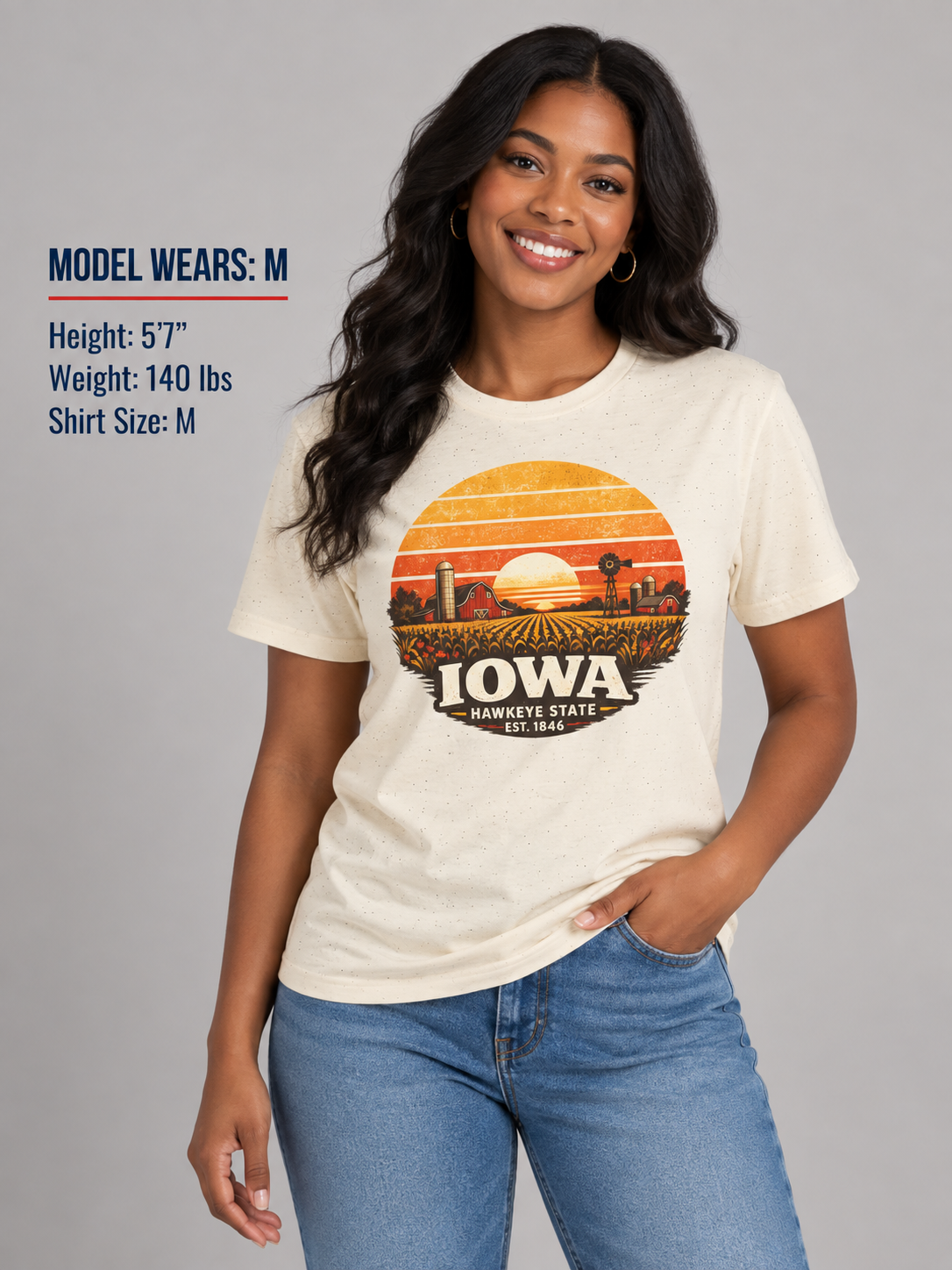 Iowa Prairie Sunset Unisex Softstyle T Shirt State Pride Graphic Tee Collections FS03