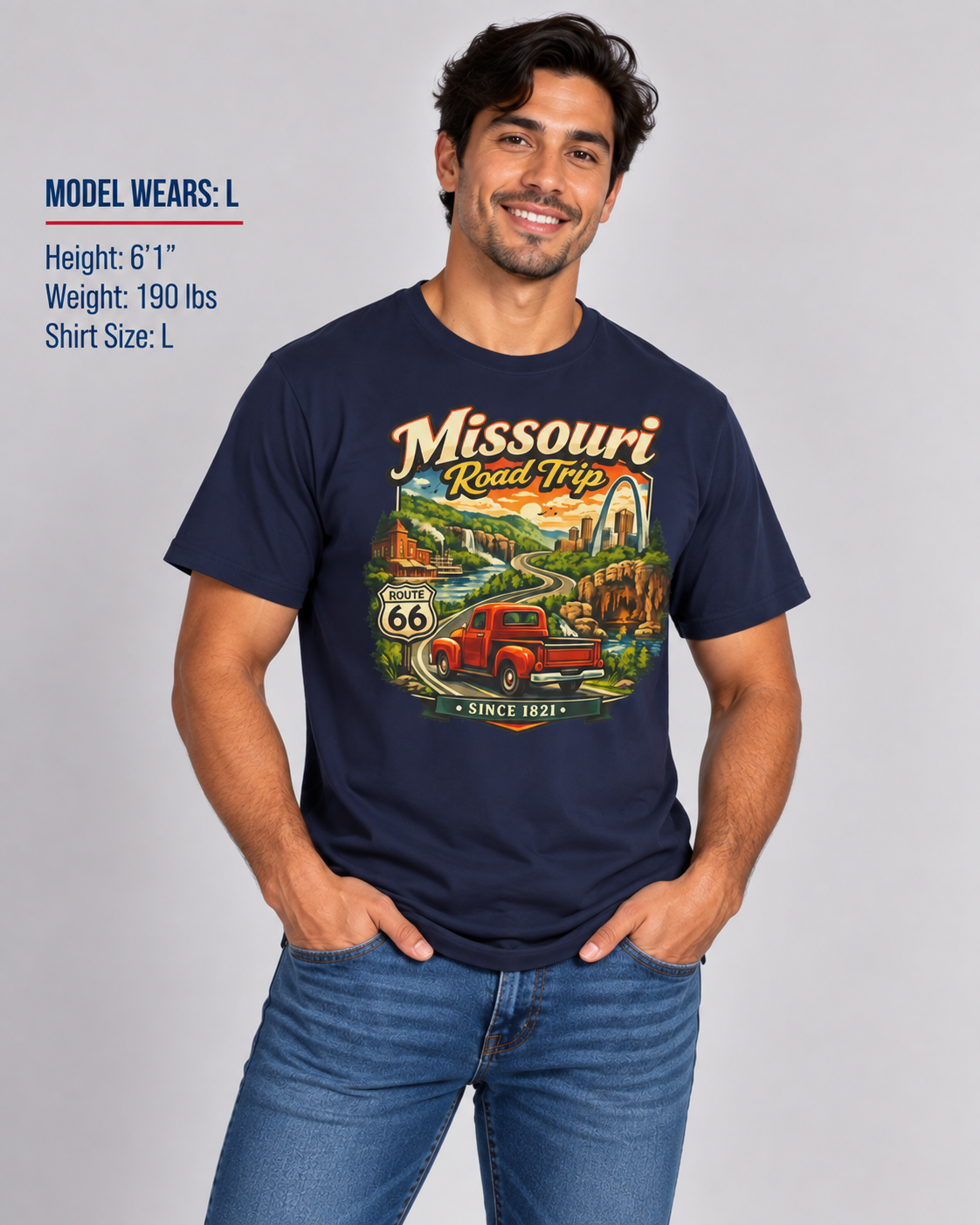Missouri Road Trip Unisex Softstyle T Shirt State Pride Graphic Tee Collections FS03