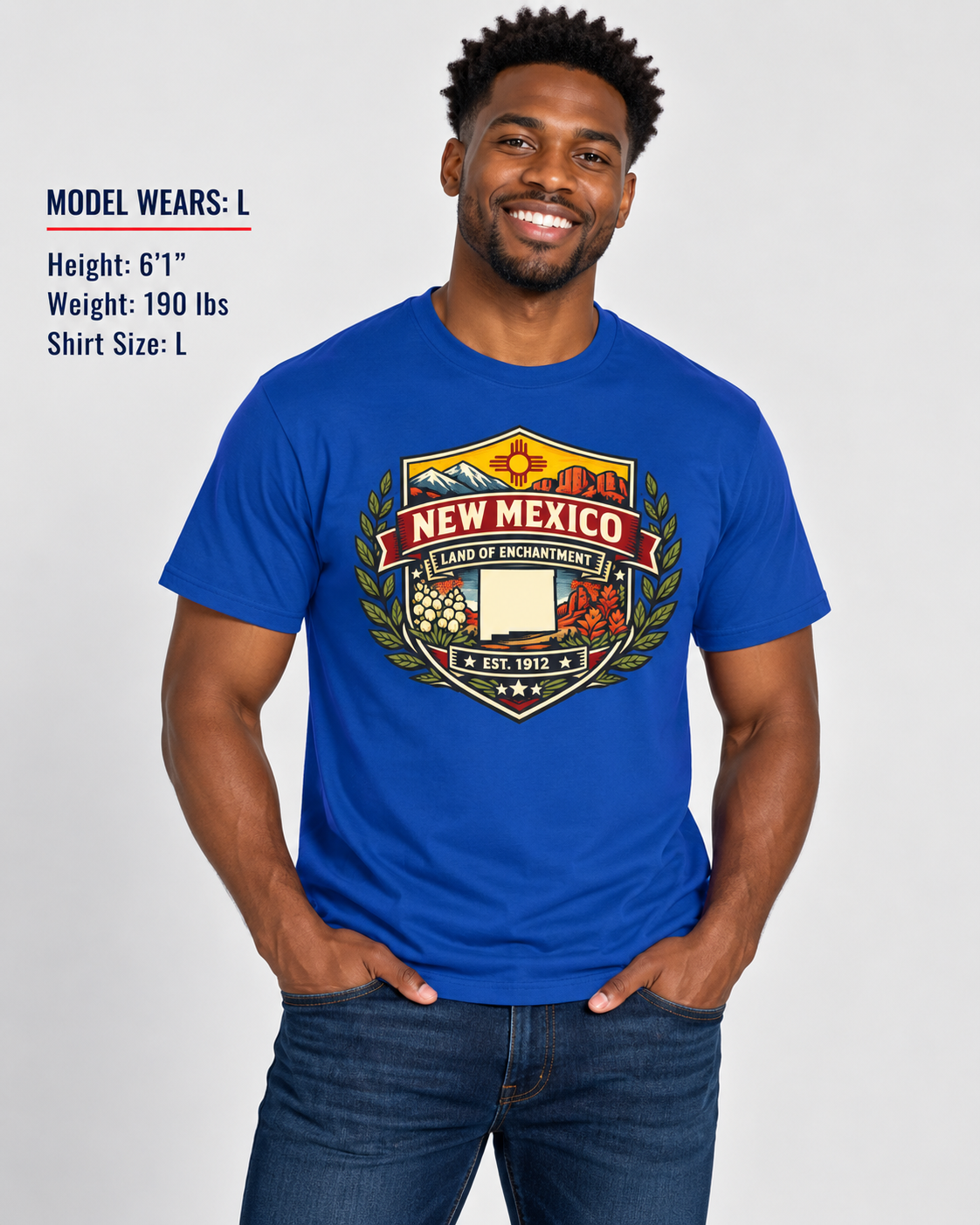 New Mexico Heritage Badge Unisex Softstyle T Shirt State Pride Graphic Tee Collections FS03