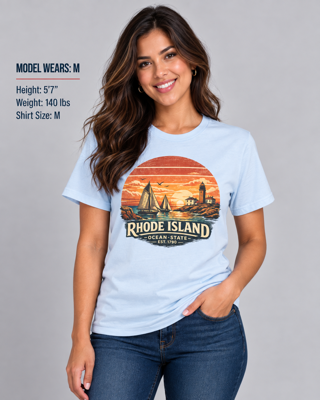 Rhode Island Coastal Sunset Unisex Softstyle T Shirt State Pride Graphic Tee Collections FS03