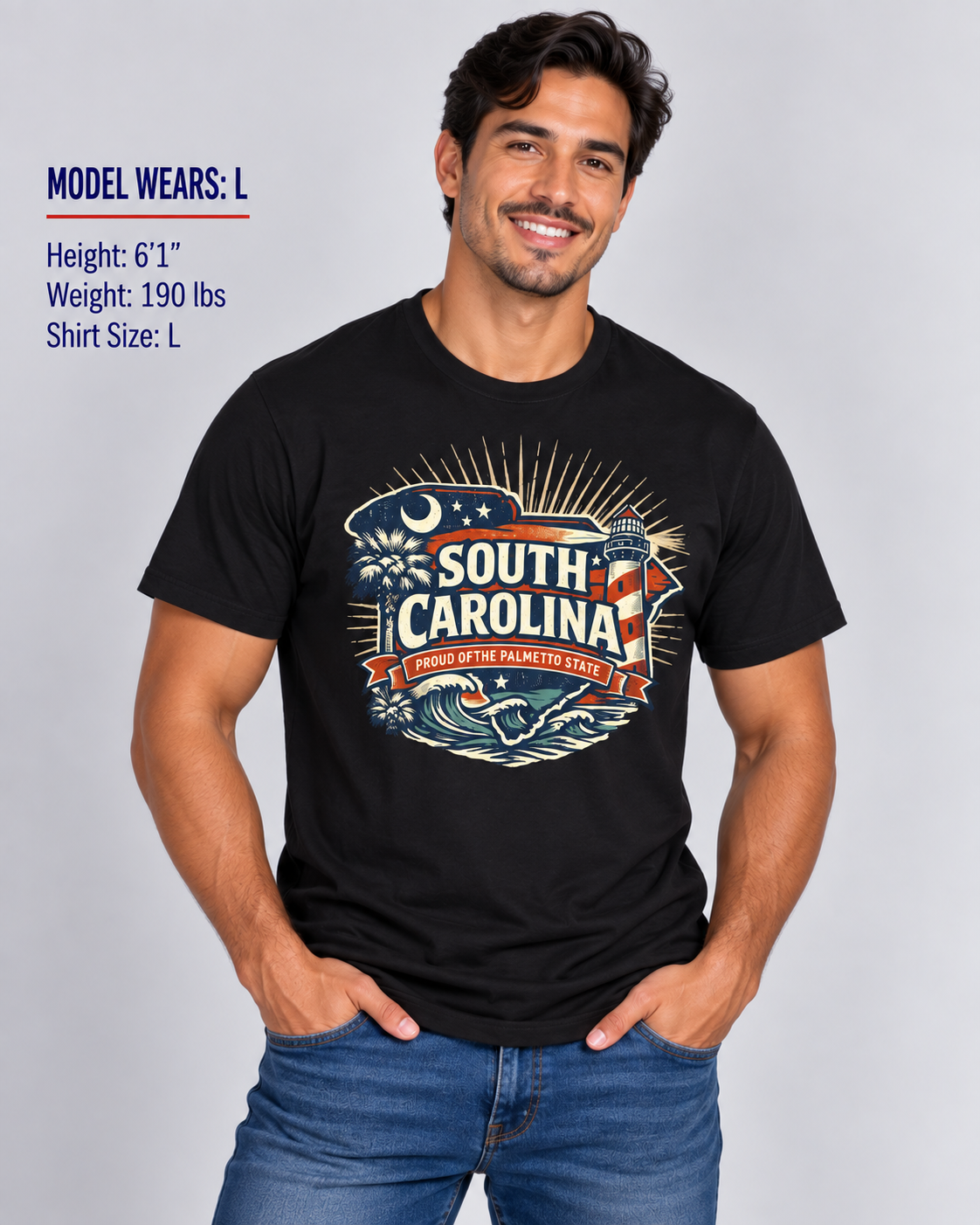 South Carolina State Pride Unisex Softstyle T Shirt State Pride Graphic Tee Collections FS03