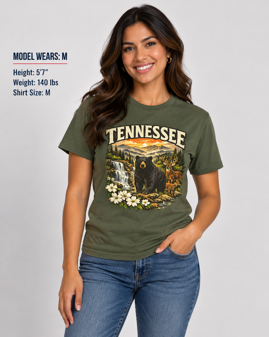 Tennessee Wildlife Unisex Softstyle T Shirt State Pride Graphic Tee Collections FS03