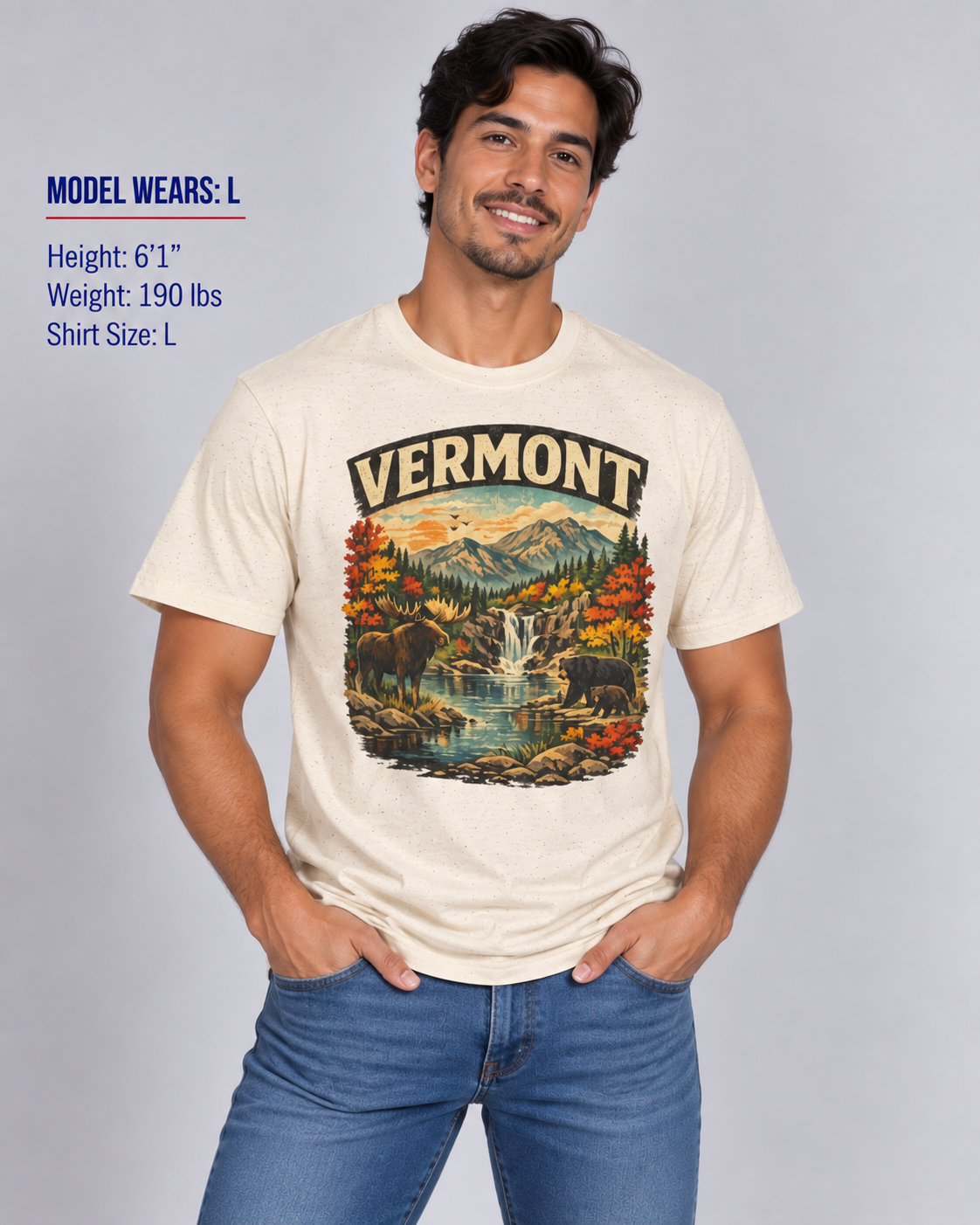 Vermont Wildlife Unisex Softstyle T Shirt State Pride Graphic Tee Collections FS03