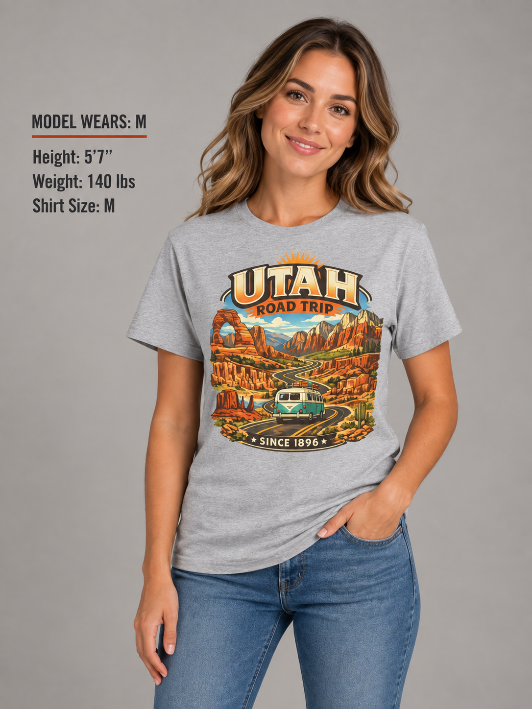 Utah Road Trip Unisex Softstyle T Shirt State Pride Graphic Tee Collections FS03