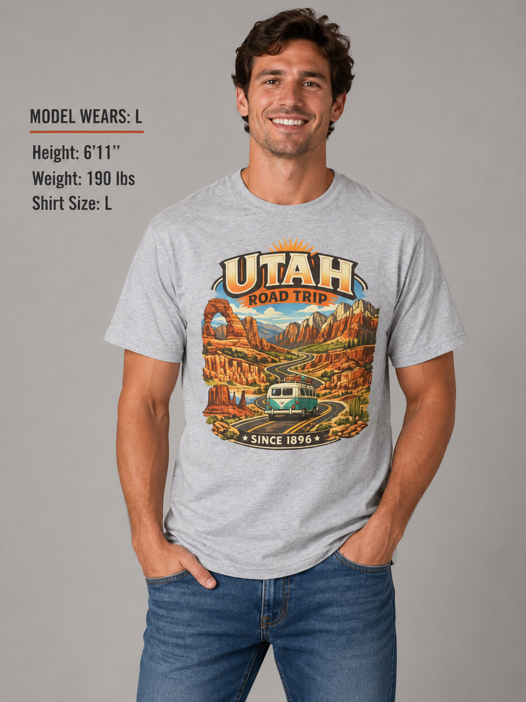 Utah Road Trip Unisex Softstyle T Shirt State Pride Graphic Tee Collections FS03